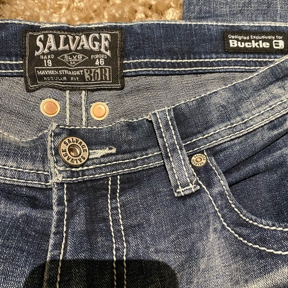 ❌SOLD❌Buckle Salvage Mayhem Straight regular fit mens jeans 36R - Picture 15 of 16